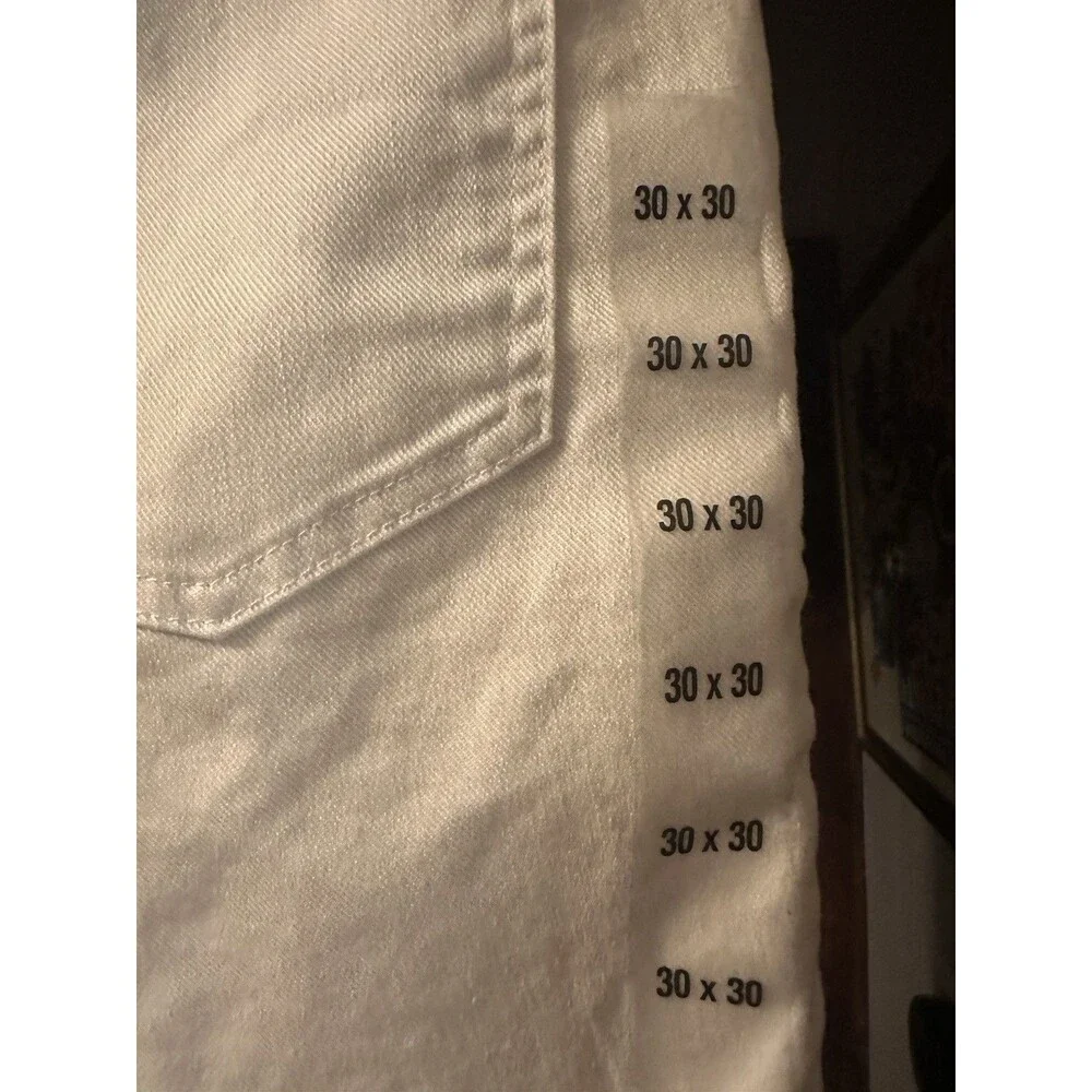 Express Men’s Skinny Fit White Denim Jeans Stretch 5-Pocket Solid